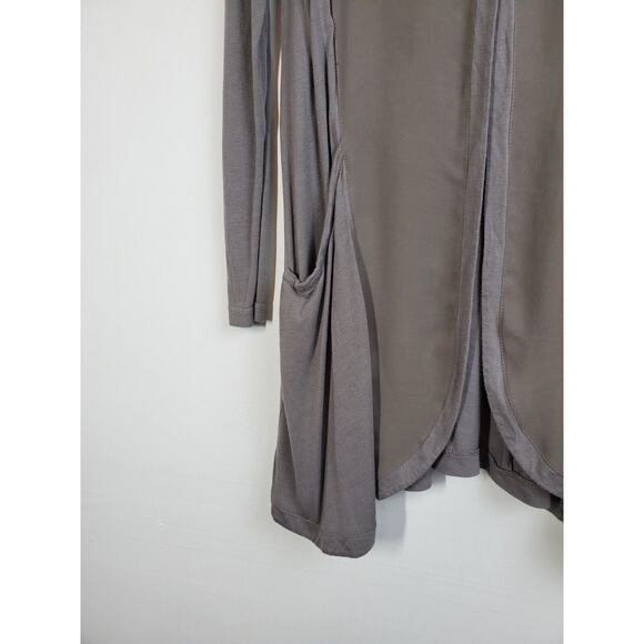 Mado et Les Autres Womens Top LAGENLOOK Artsy Long Cardigan Layering Boho Brown - Picture 2 of 10